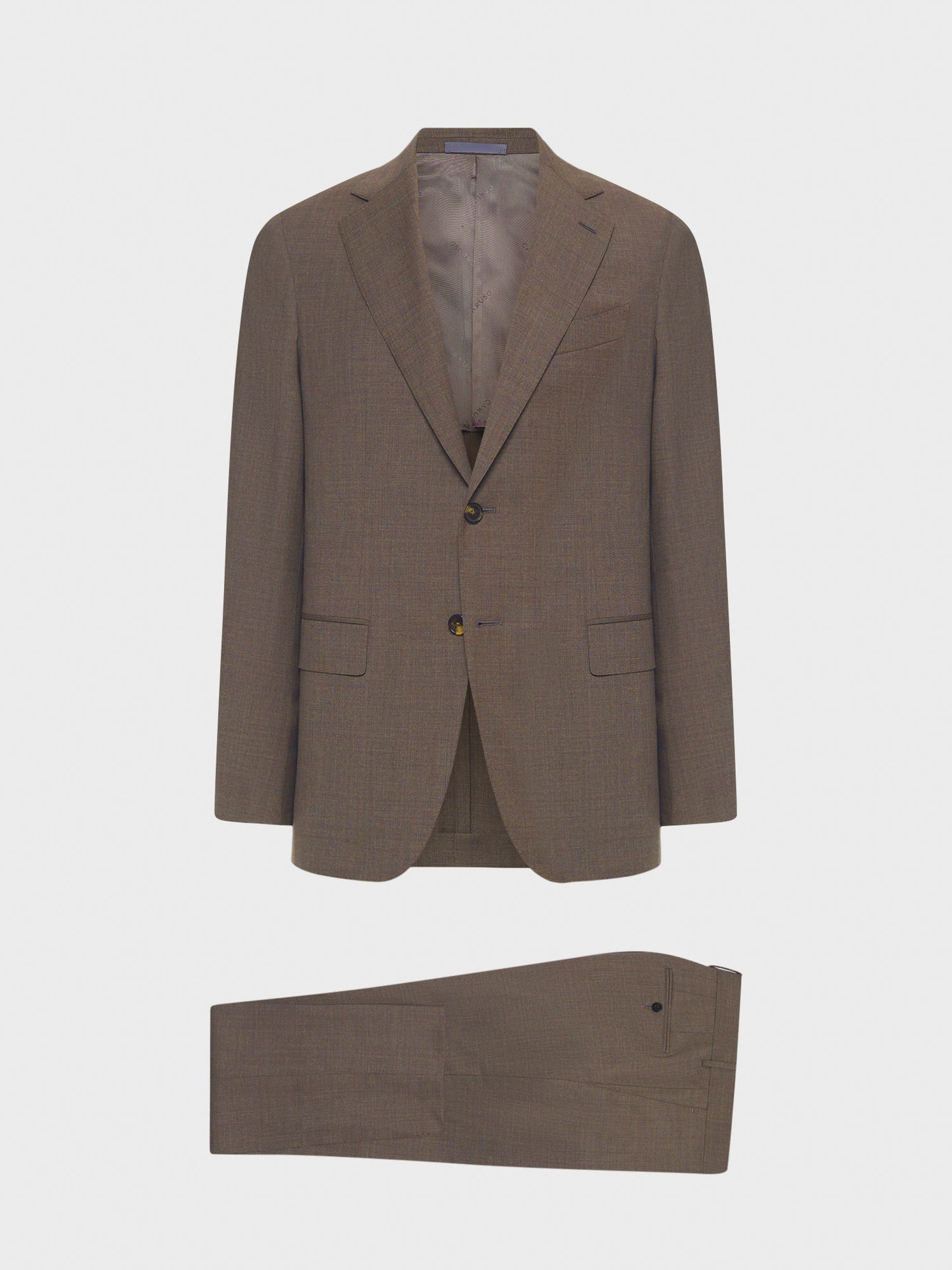 Caruso Menswear Abbigliamento Uomo Abito Aida in lana marrone giacca e pantalone