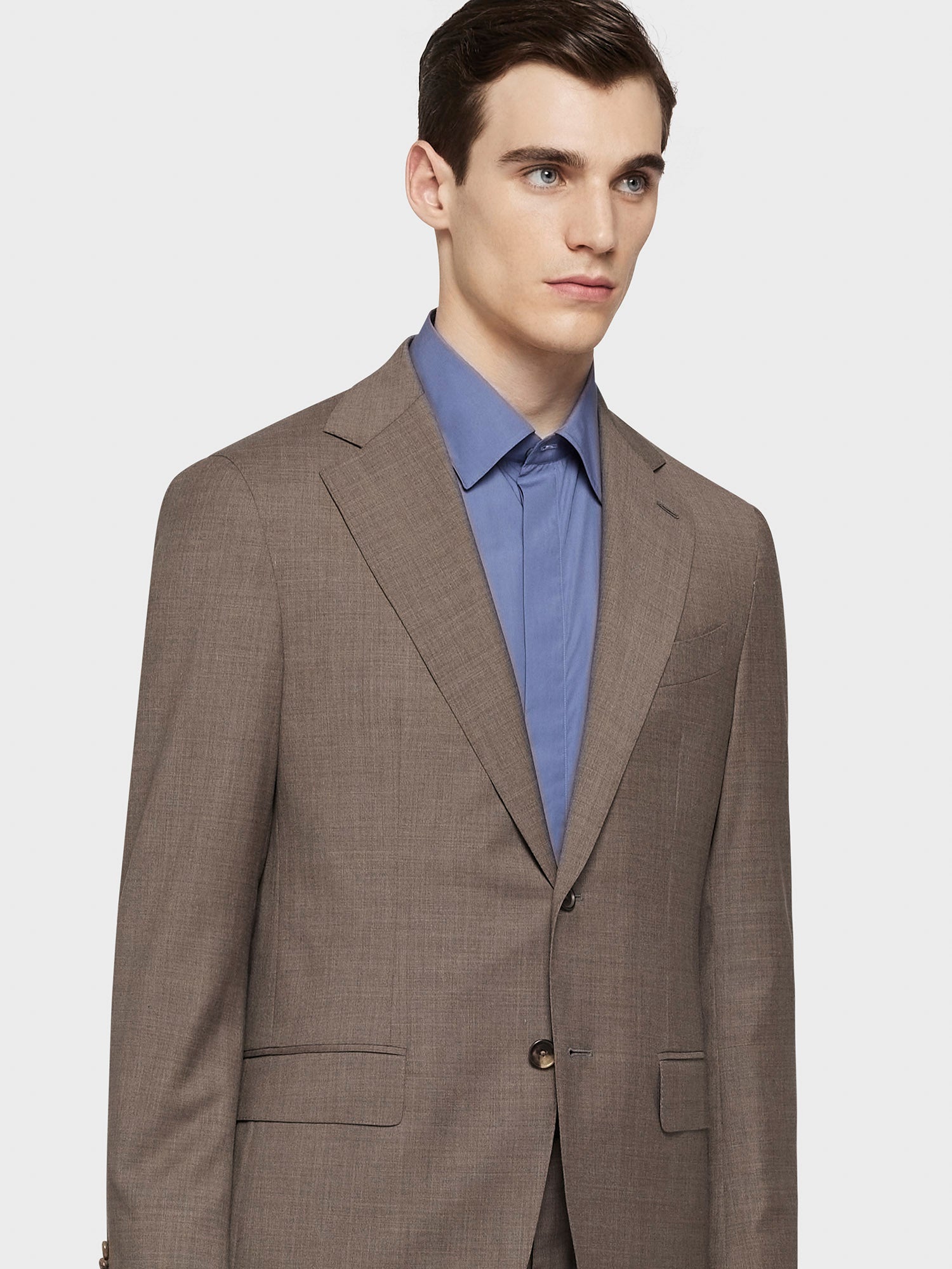 Caruso Menswear Abbigliamento Uomo Abito Aida in lana marrone indossato giacca