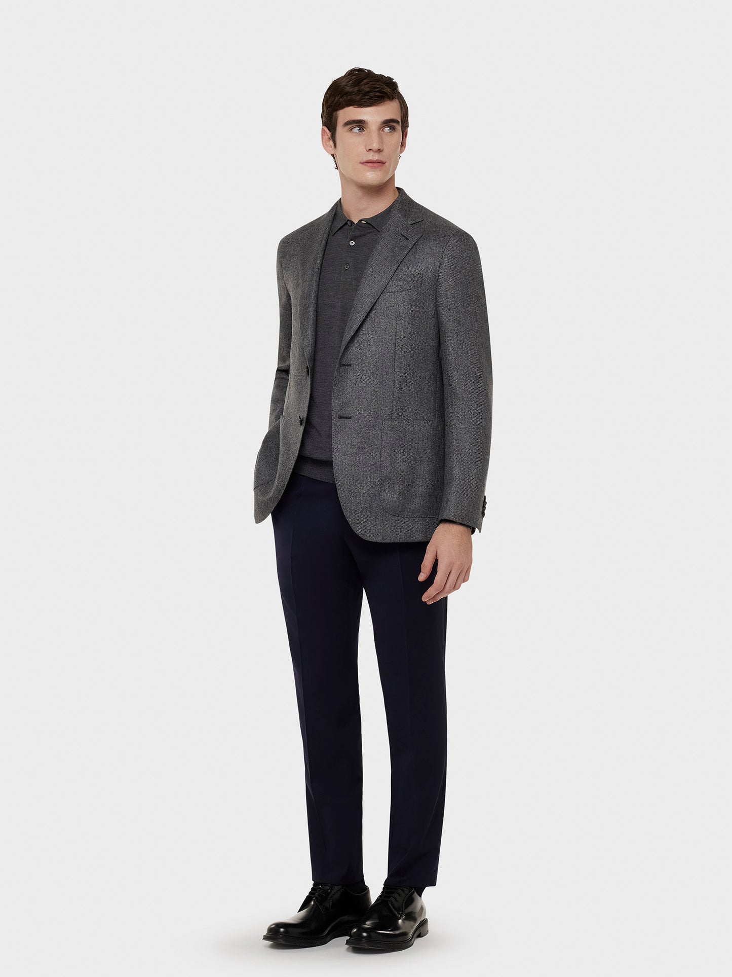 Caruso Menswear Abbigliamento Uomo Giacca aida in cashmere grigio fumo total look