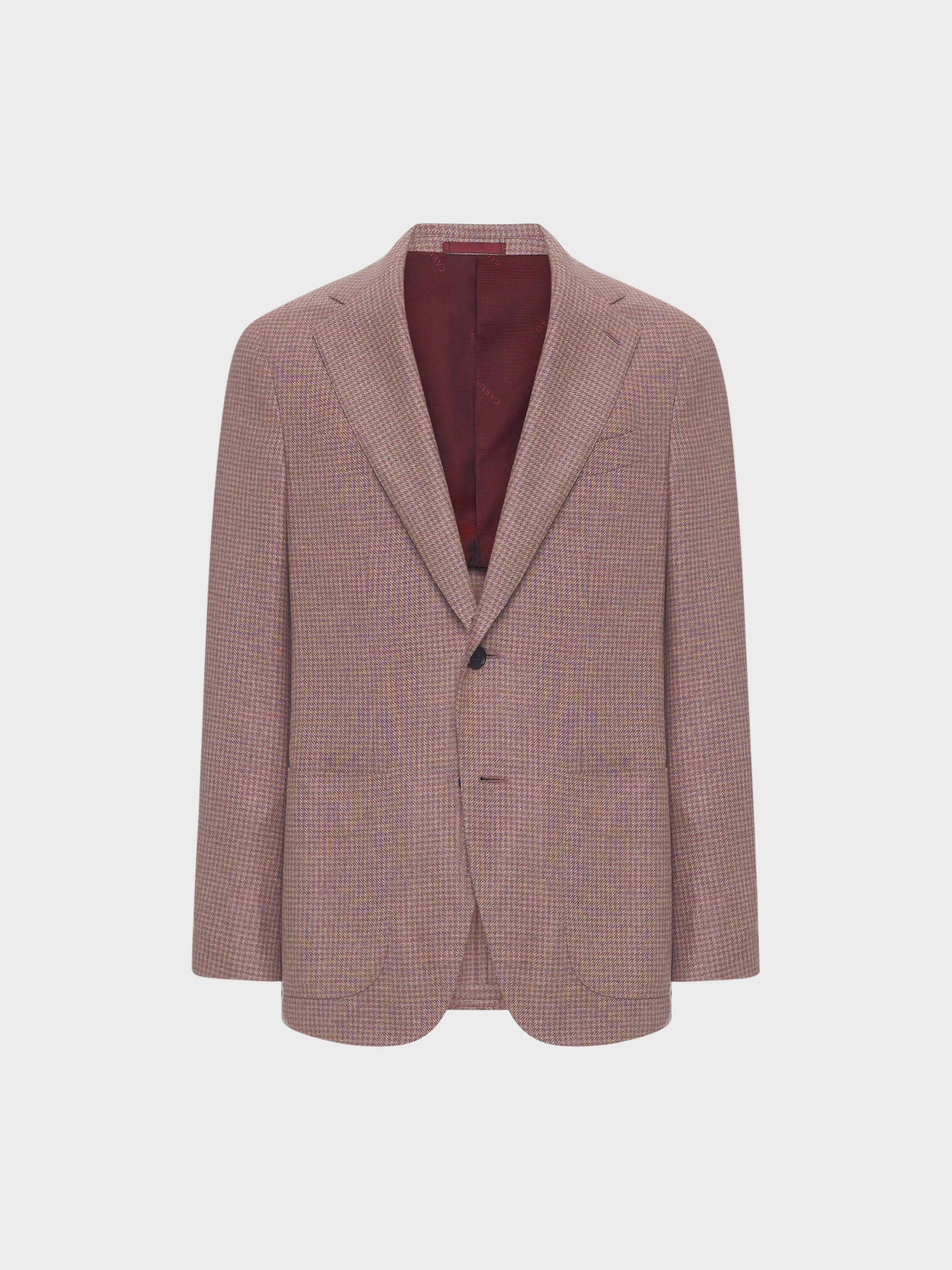 Caruso Menswear Abbigliamento Uomo Giacca aida in seta pied de poule rosa still