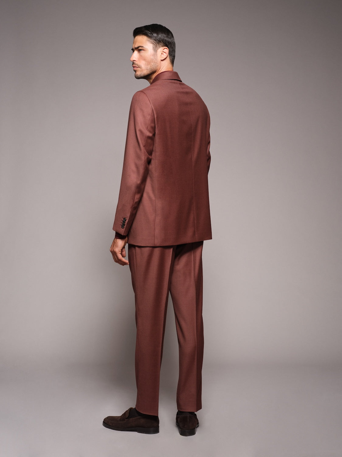 Abito Celeste doppiopetto in lana bordeaux