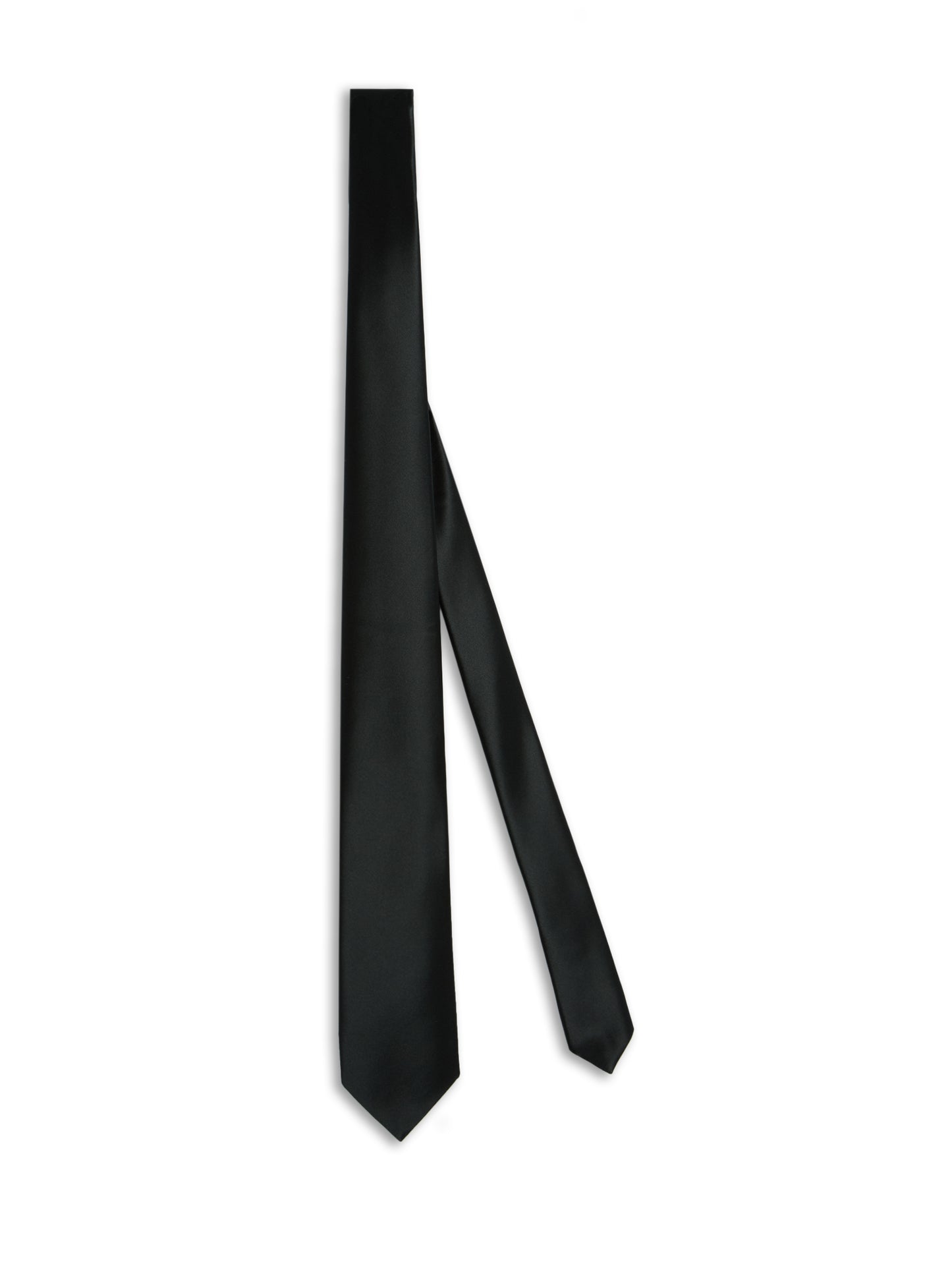 Cravatta in raso di seta nero
