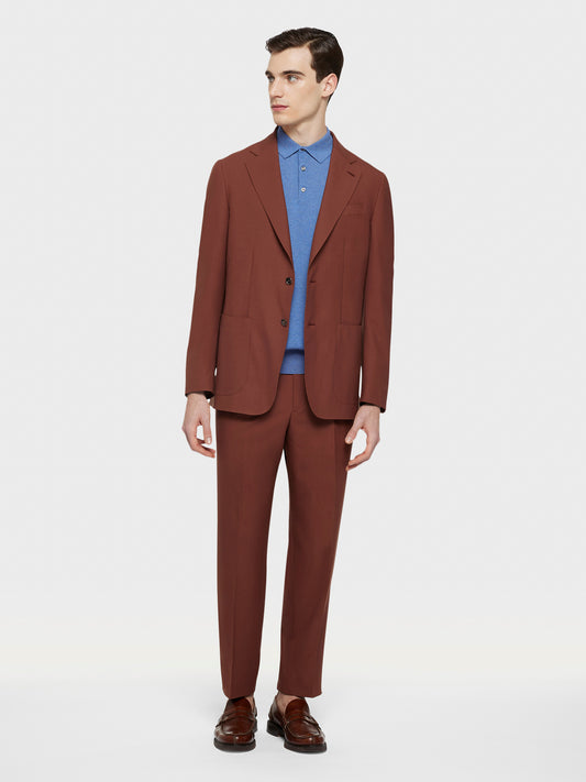 Caruso Menswear Abbigliamento Uomo Giacca butterfly in lana ruggine total look