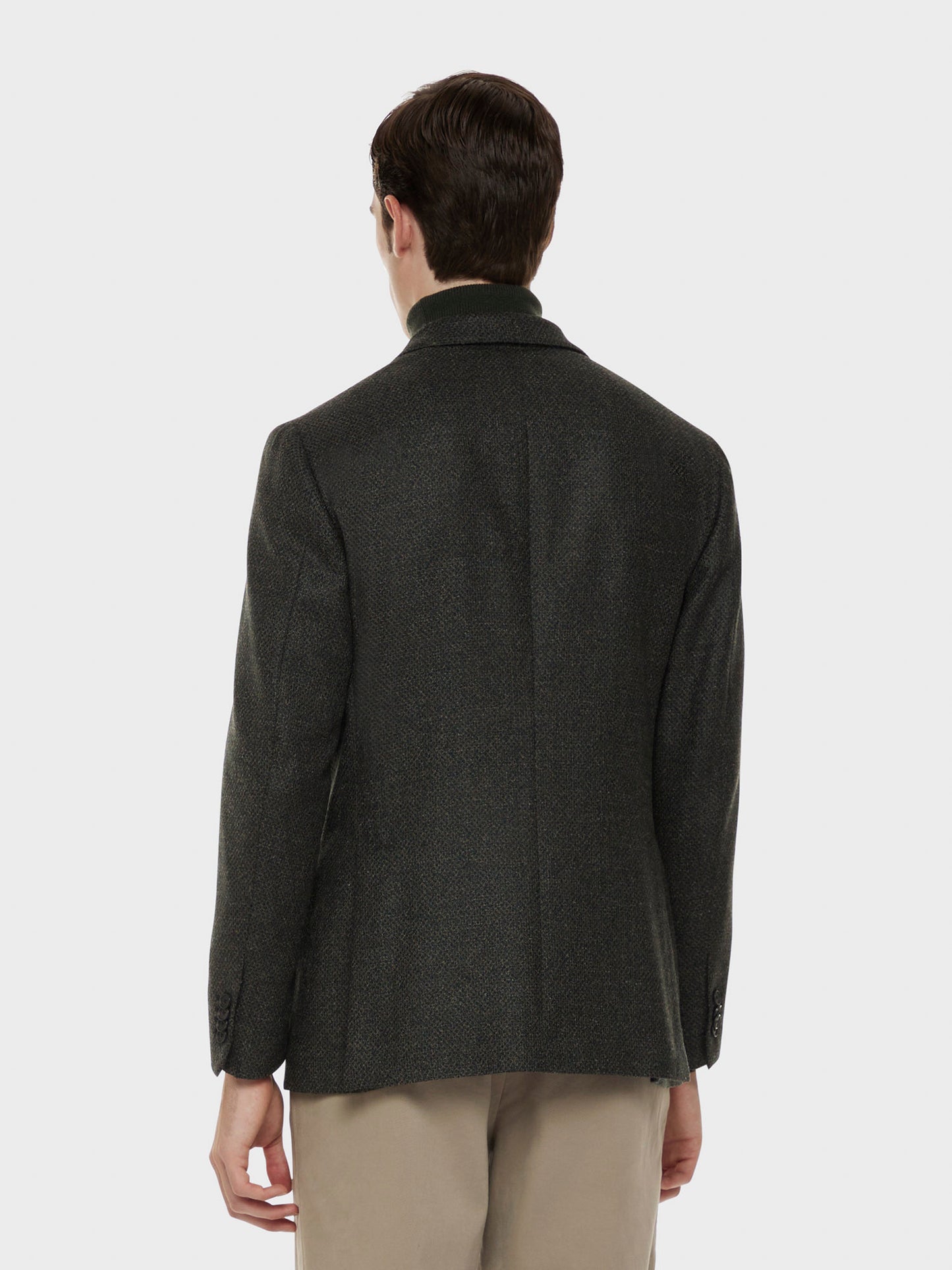 Caruso Menswear Abbigliamento Uomo Giacca butterfly boucle verde indossato back
