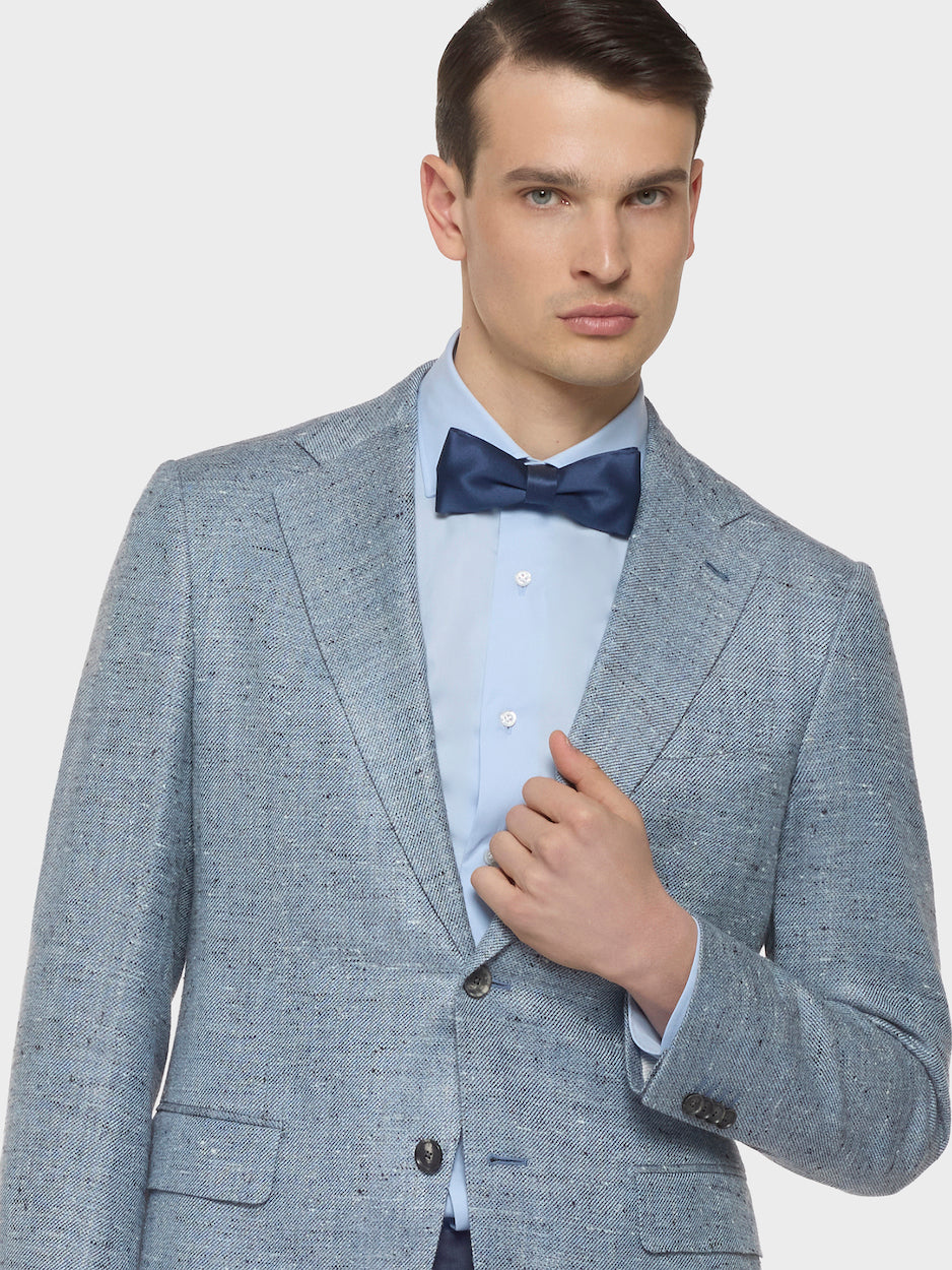 Caruso Menswear Abbigliamento Uomo Giacche Giacca norma in seta lino lana blu look 5