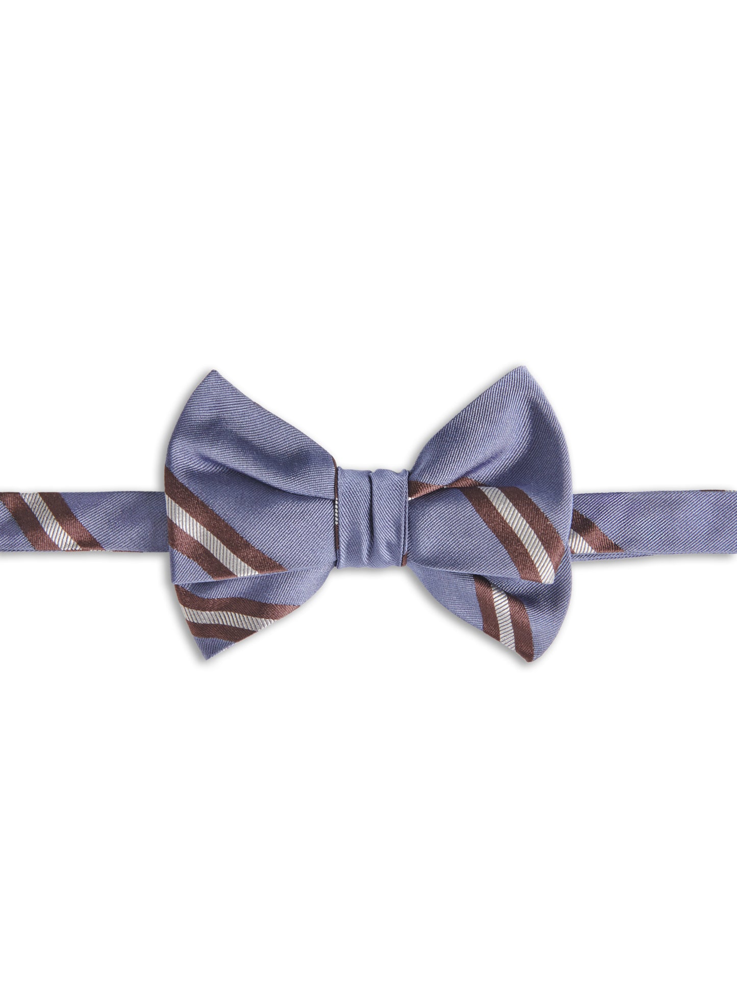Papillon da annodare in seta regimental blu