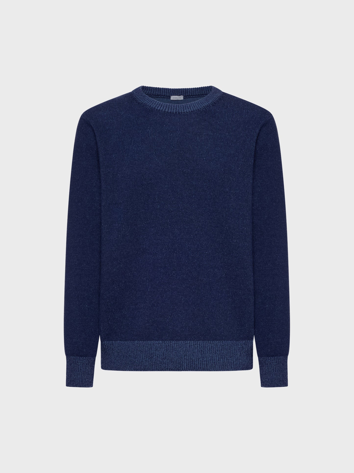 Caruso Menswear Abbigliamento Uomo Girocollo in lana babywool blu still