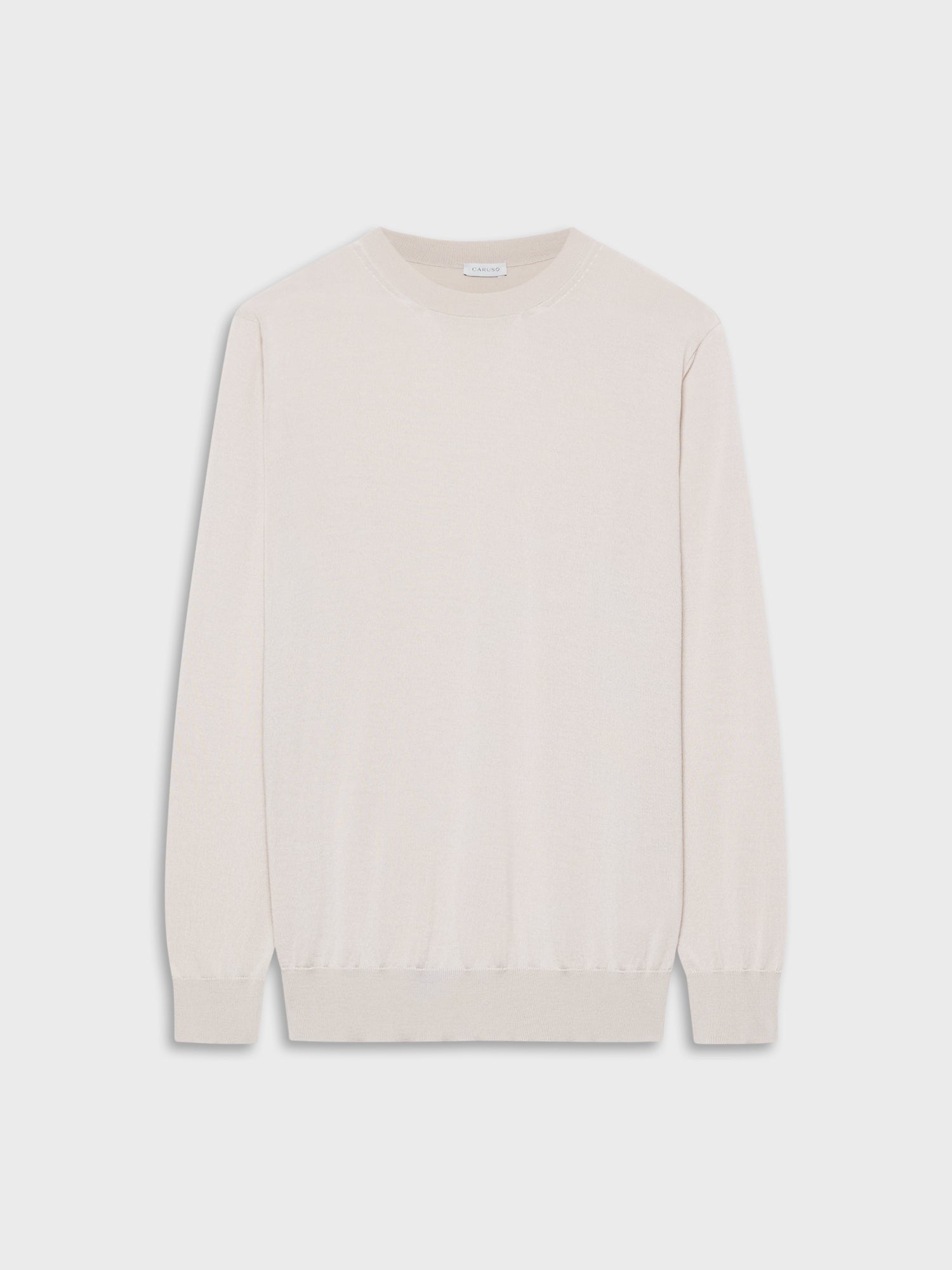 Caruso Menswear Abbigliamento Uomo Maglieria Maglia girocollo in lana, seta e cashmere rosa look 2