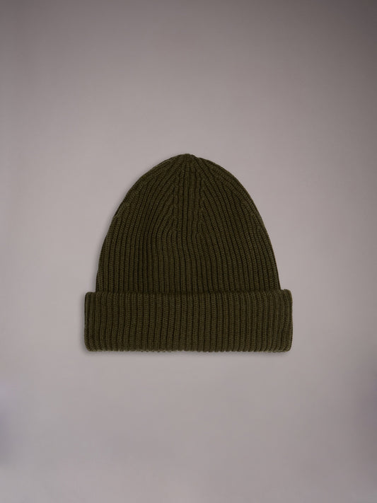 Berretto in lana verde