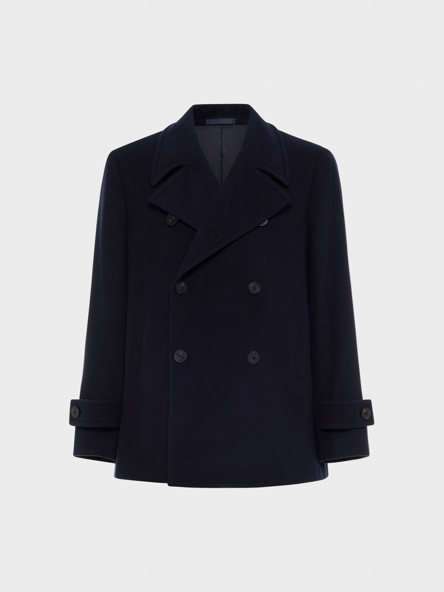 Caruso Menswear Abbigliamento Uomo Peacot in lana "Nuage" 180's blu still