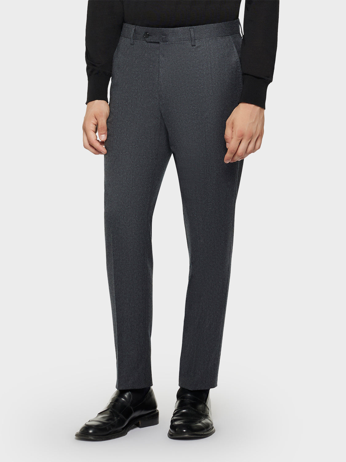 Caruso Menswear Abbigliamento Uomo Pantaloni Pantalone da giacca in flanella di lana grigia look 1