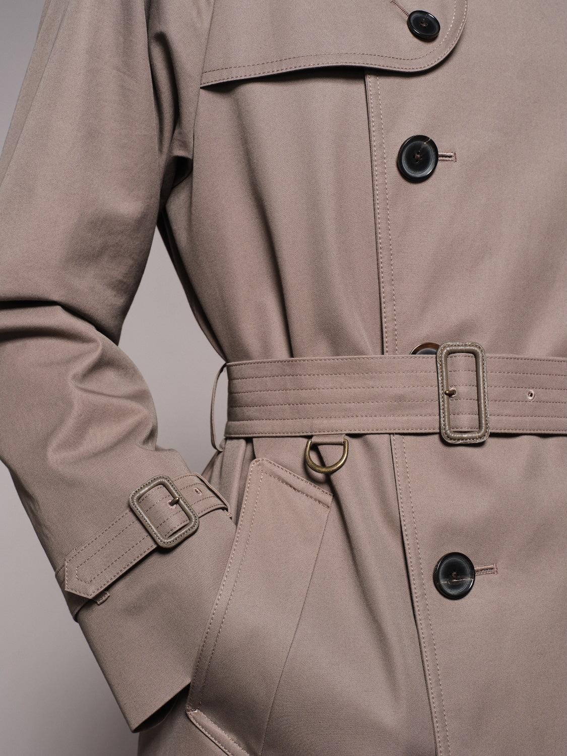 Trench doppiopetto grigio Sanyocoat x Caruso
