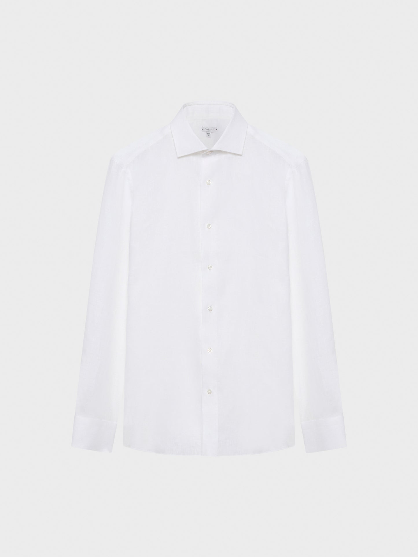 Caruso Menswear Abbigliamento Uomo Camicie Camicia slim in lino bianca look 2