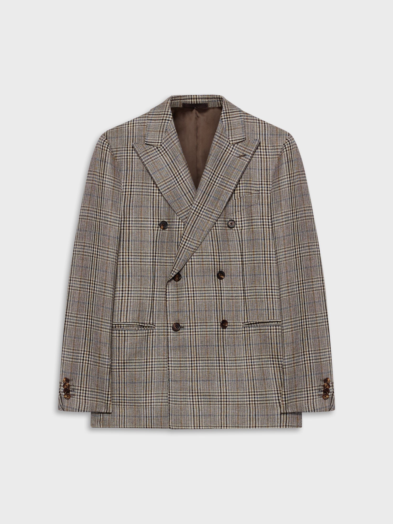 Caruso Menswear Abbigliamento Uomo Giacche Giacca aida doppiopetto in seta, lana e cashmere a quadri look 2