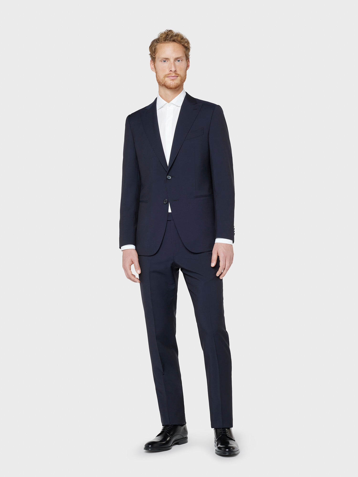 Caruso Menswear Abbigliamento Abito da Uomo Sartoriale Abito Norma in lana-mohair blu notte drop 7R total look